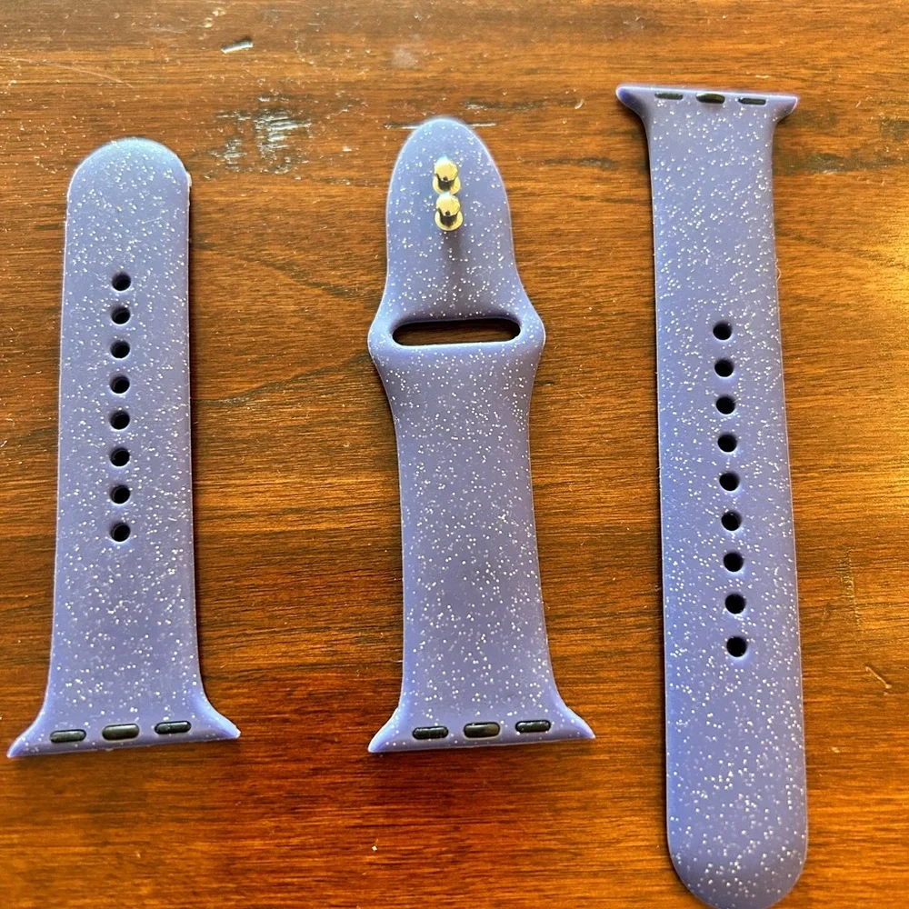 NWOT Apple Watch Purple Sparkly Jelly Wristband w/Extender
